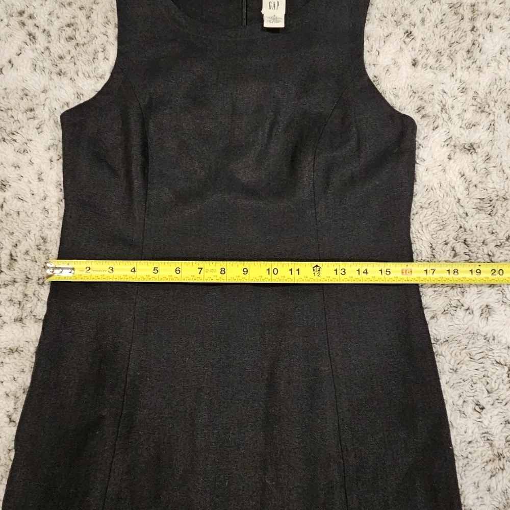 Gap SZ 6 100% Linen Black Career Sheath Dress With Matching Jacket Blazer - Picture 11 of 15